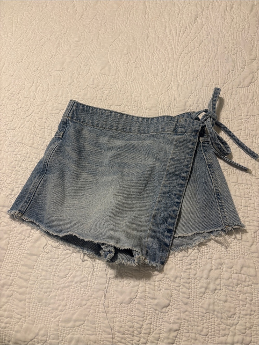 We the  free Light Blue Denim Wrap Skort - Women size 2